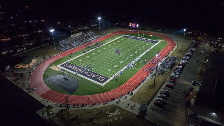 Aerial View of Pea Ridge High School Football