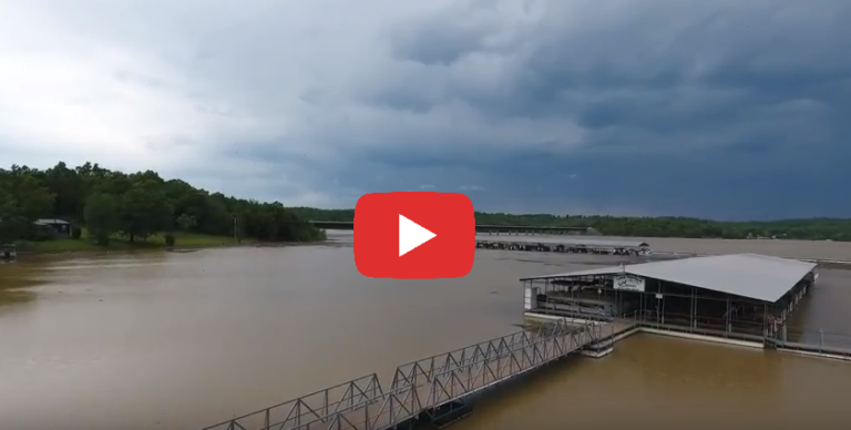 Flight Over Flood Area of Norfork Lake