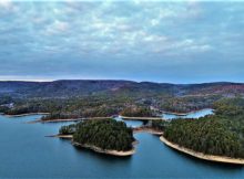 An Aerial View of Lake Winona Near Paron