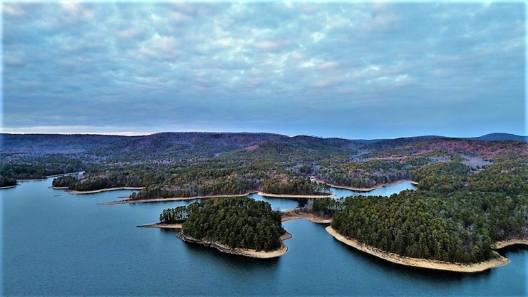 An Aerial View of Lake Winona Near Paron